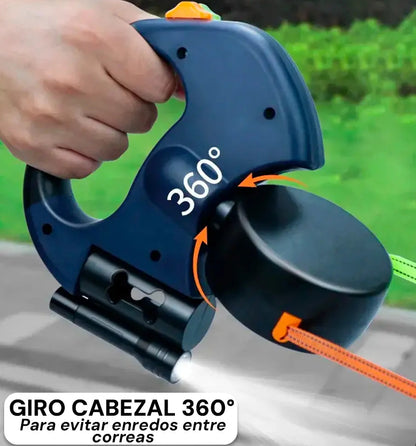 Correa Retráctil Doble Mascota Unleash®